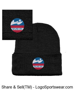 Qajaq USA beanie (Black) Design Zoom