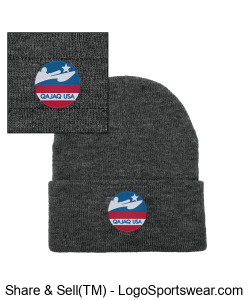 Qajaq USA beanie (Charcoal) Design Zoom