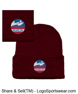 Qajaq USA beanie (Maroon) Design Zoom
